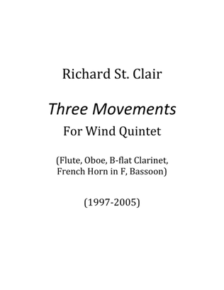 3 Movements for Woodwind Quintet (SCORE & PARTS ATTACHED)