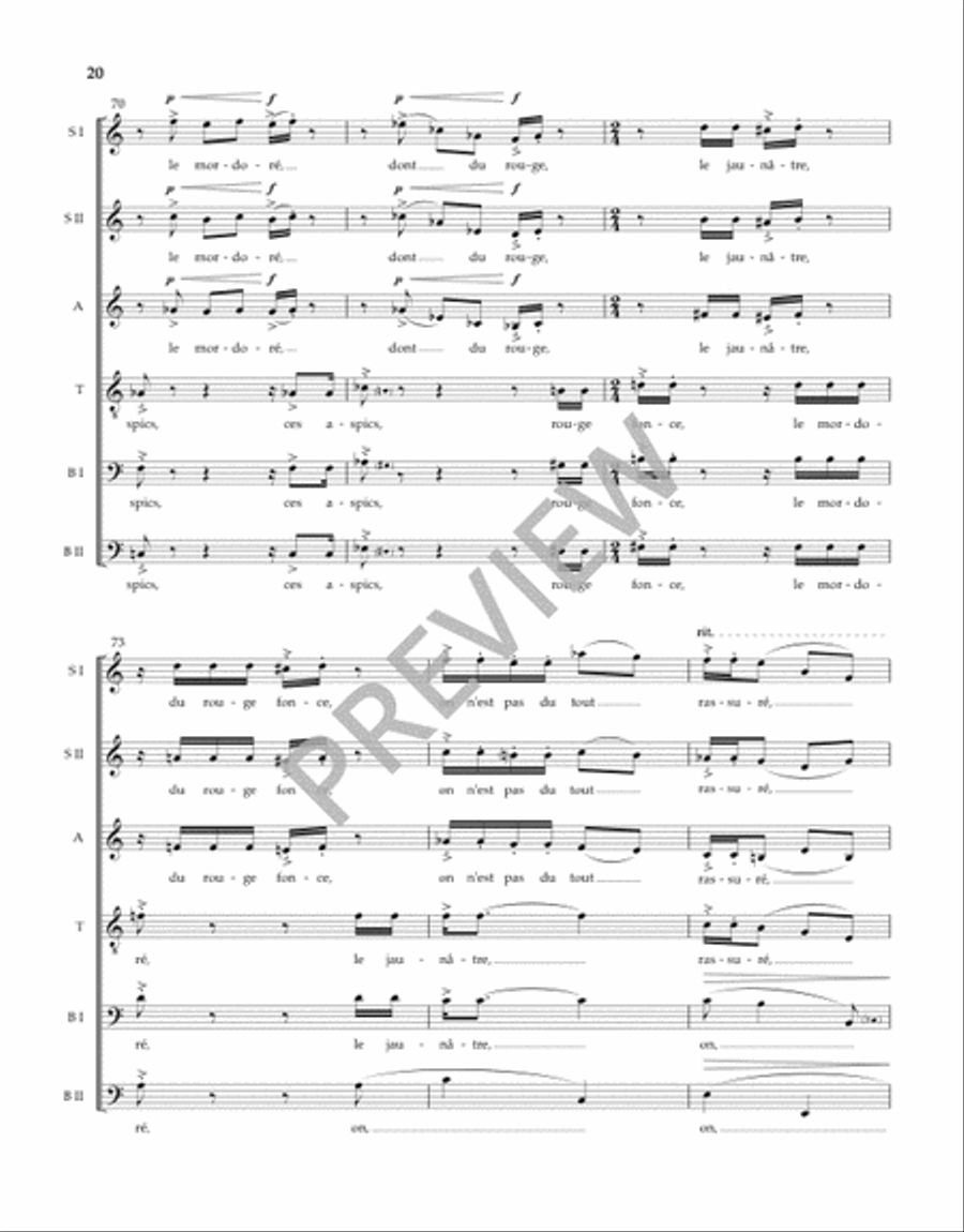 Trois Chansons Trois Chansons Divisi scores gallery preview page 21