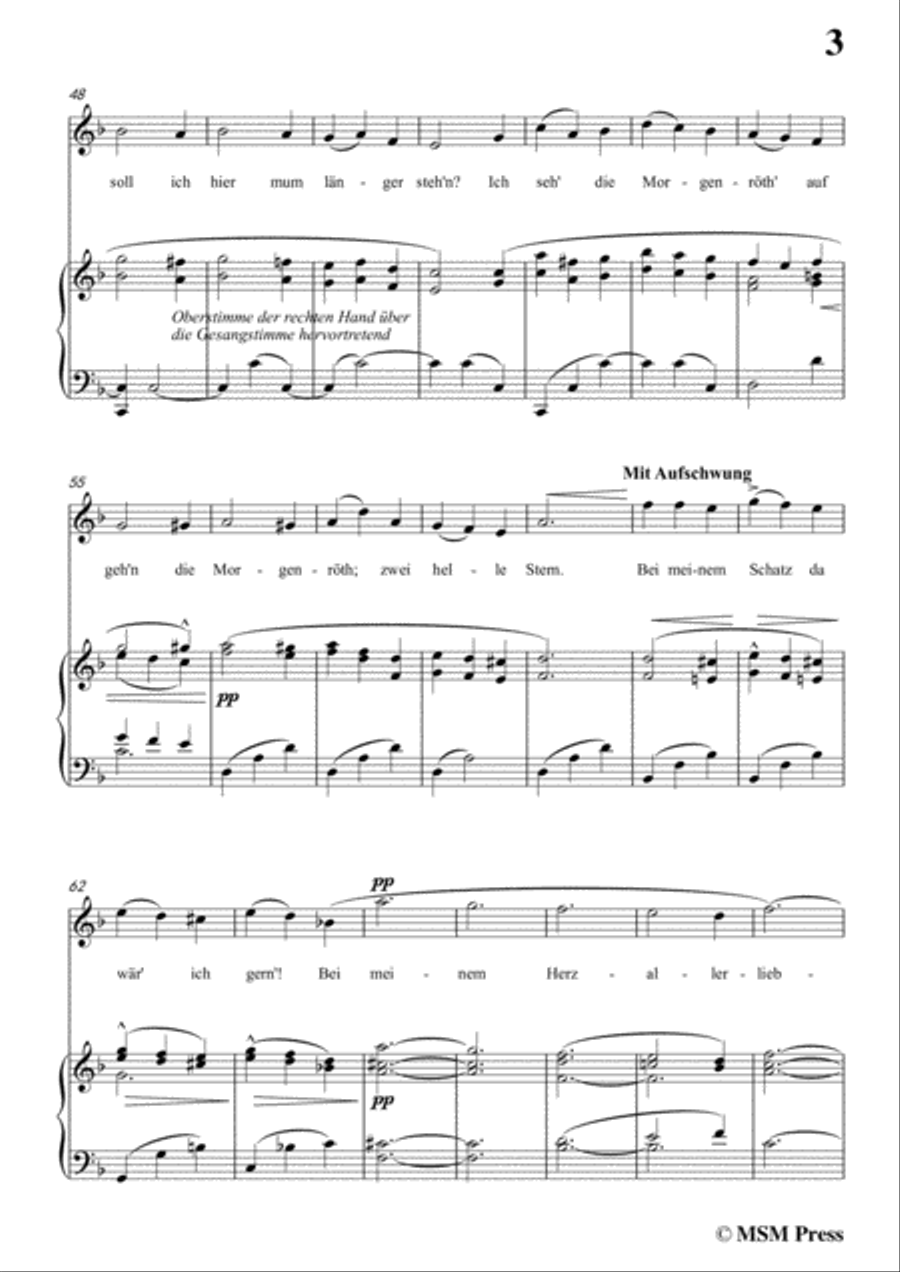 Mahler-Wo die schönen Trompeten blasen in f minor,for Voice and Piano Voice Solo scores gallery preview page 5