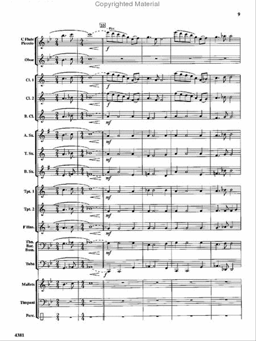 A Hymn of Peace Concert Band scores gallery preview page 8