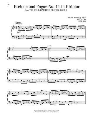 Prelude And Fugue In F Major, BWV 556