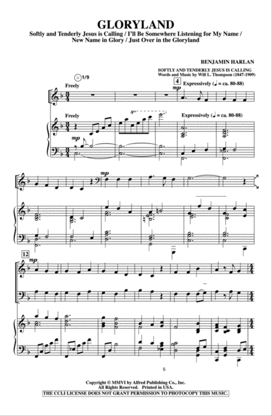 Gloryland Gloryland 4-Part scores gallery preview page 2