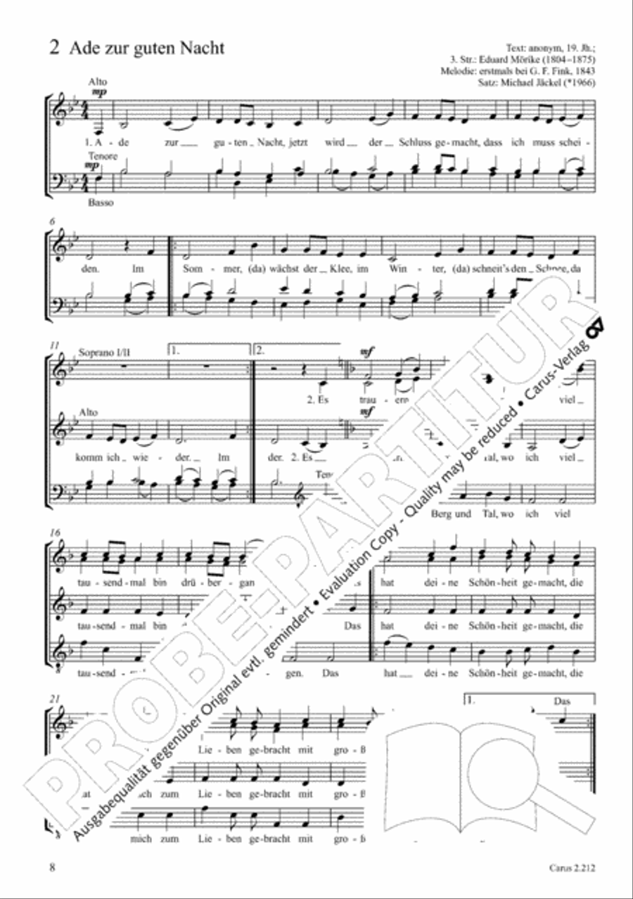 Love songs. Choral collection with CD 4-Part scores gallery preview page 13