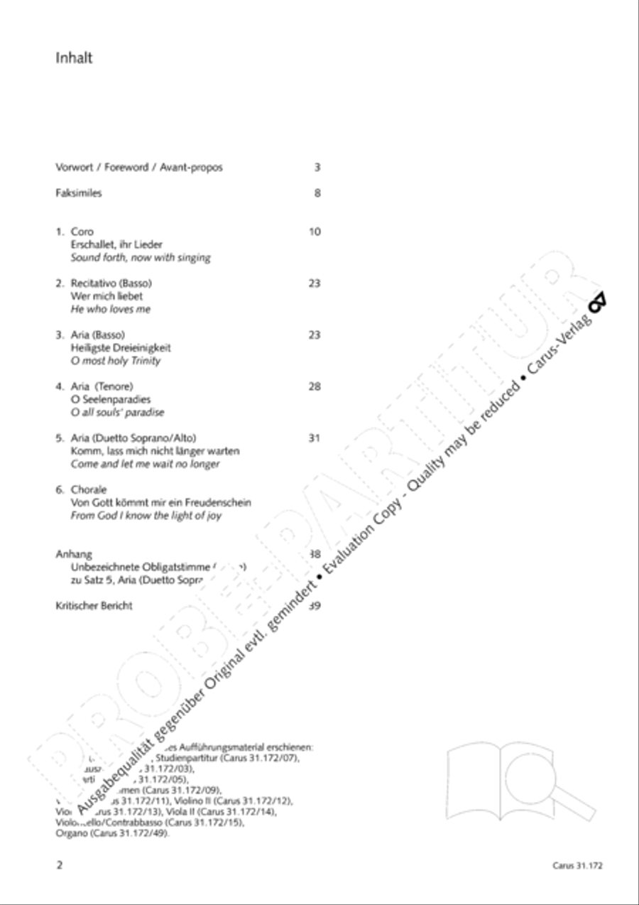 Sound forth, now with singing (Erschallet, ihr Lieder) 4-Part scores gallery preview page 3