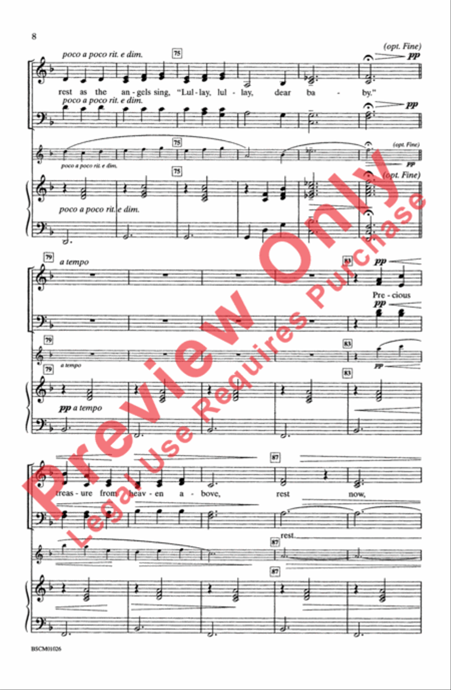 Gymnopedie for Christmas 4-Part scores gallery preview page 7