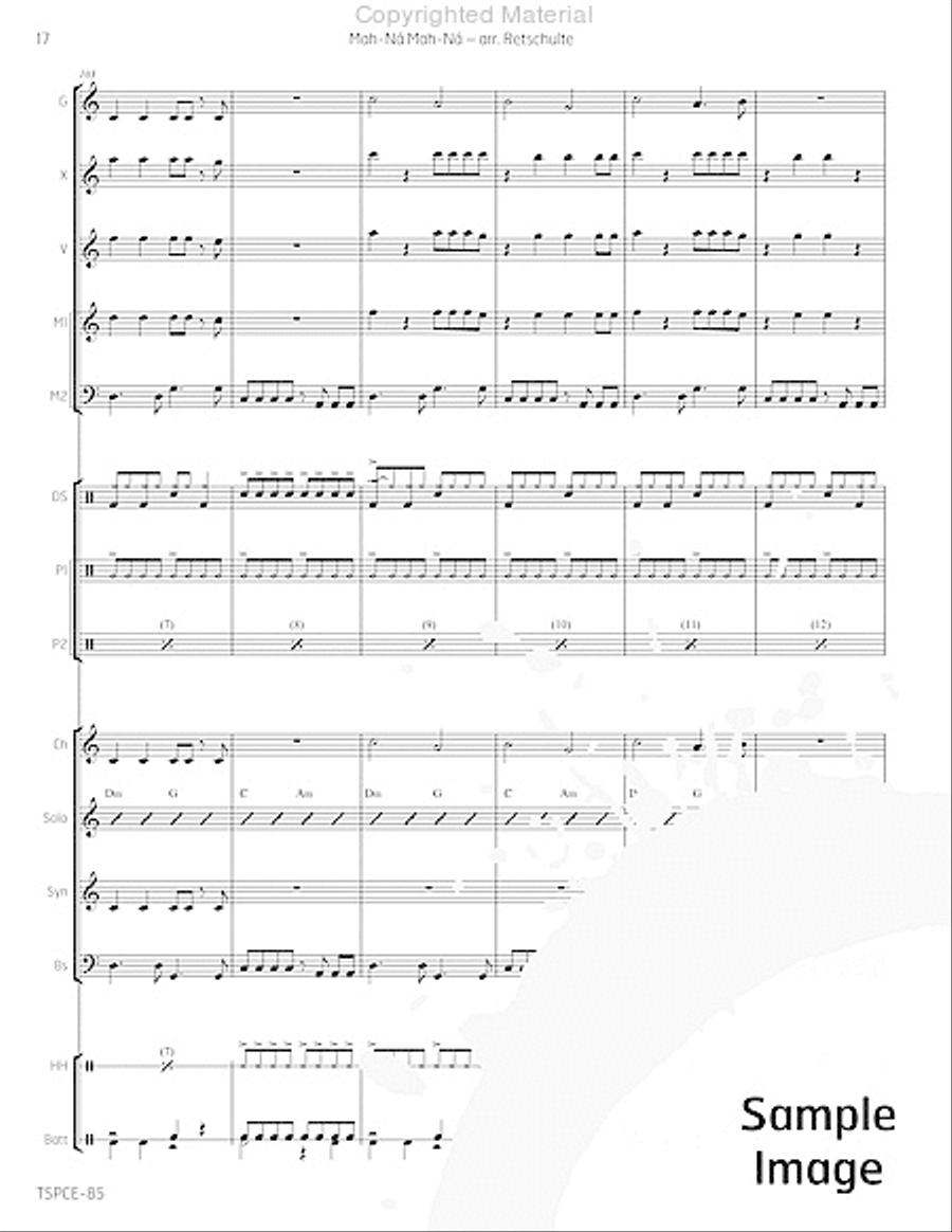 Mah-Na Mah-Na Percussion Ensemble scores gallery preview page 21