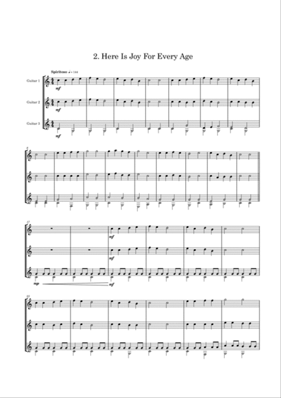 6 Christmas Crackers Volume 1 - 3 guitars/large ensemble Large Ensemble scores gallery preview page 6