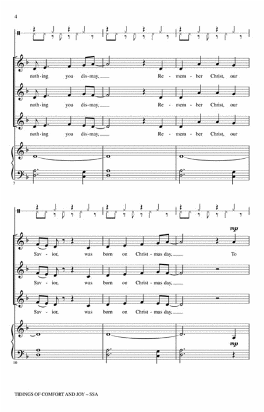 Tidings of Comfort and Joy SSA scores gallery preview page 3