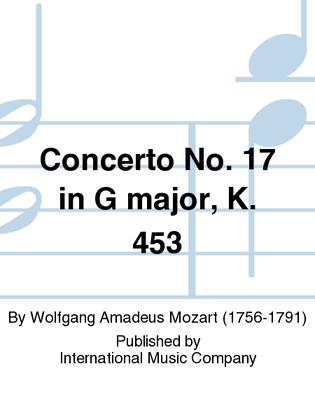 Book cover for Concerto No. 17 In G Major, K. 453 With Cadenzas By Mozart & Dohnanyi