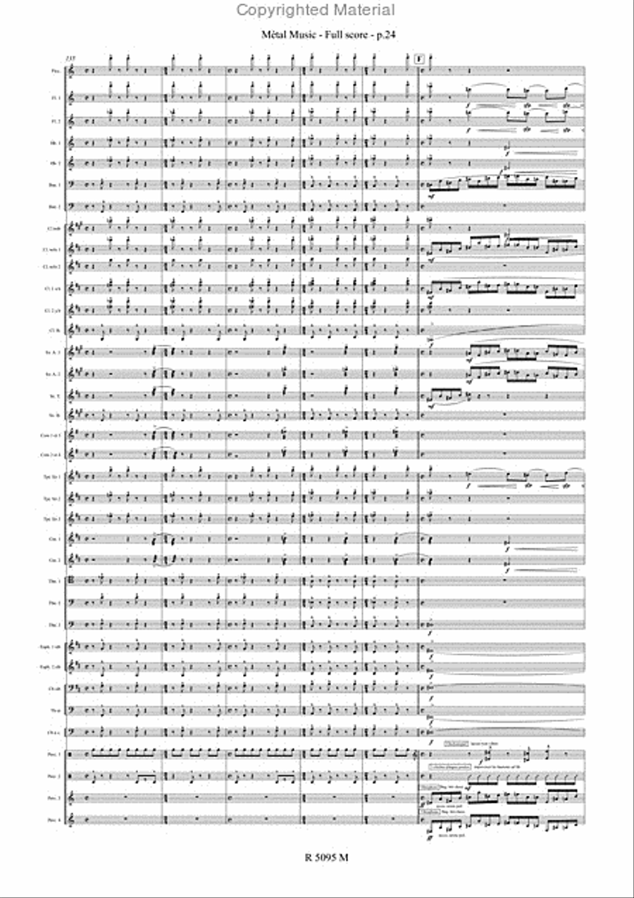 Metal Music Metal Music Concert Band scores gallery preview page 25