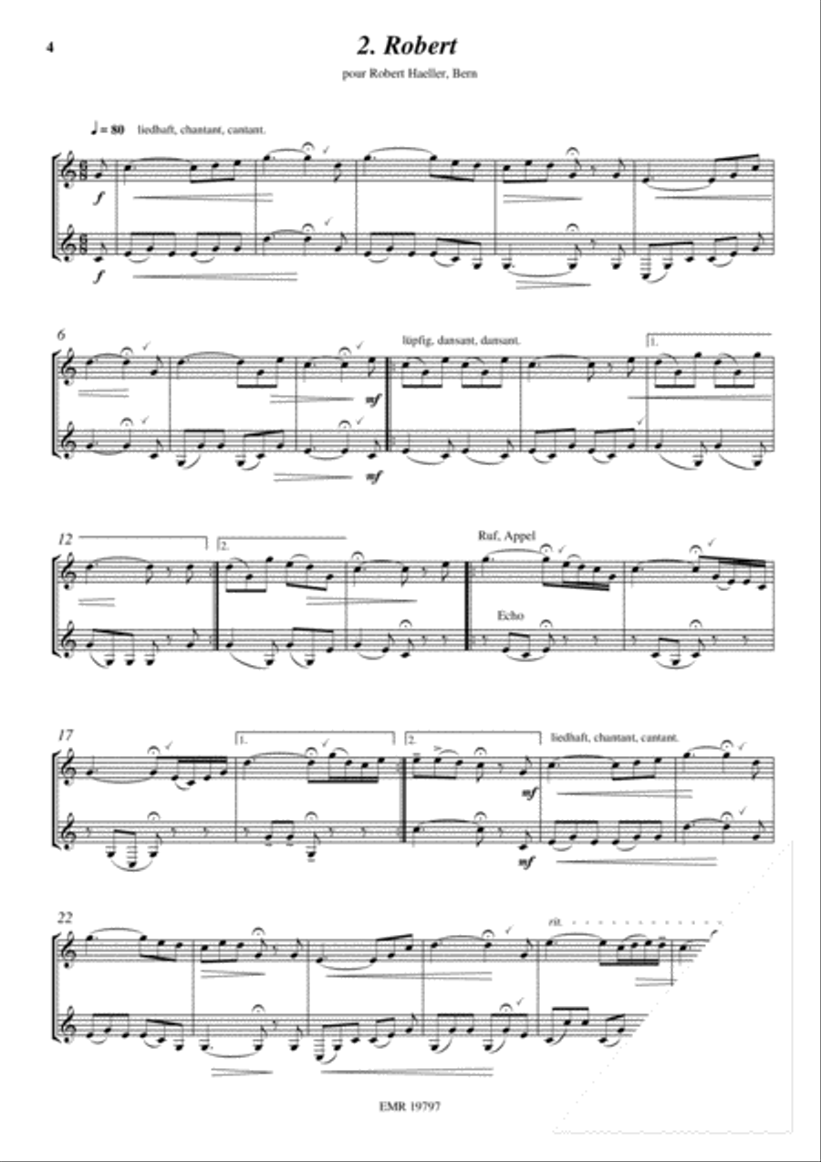 16 Duos l'Auberge de l'Ours Alphorn scores gallery preview page 4