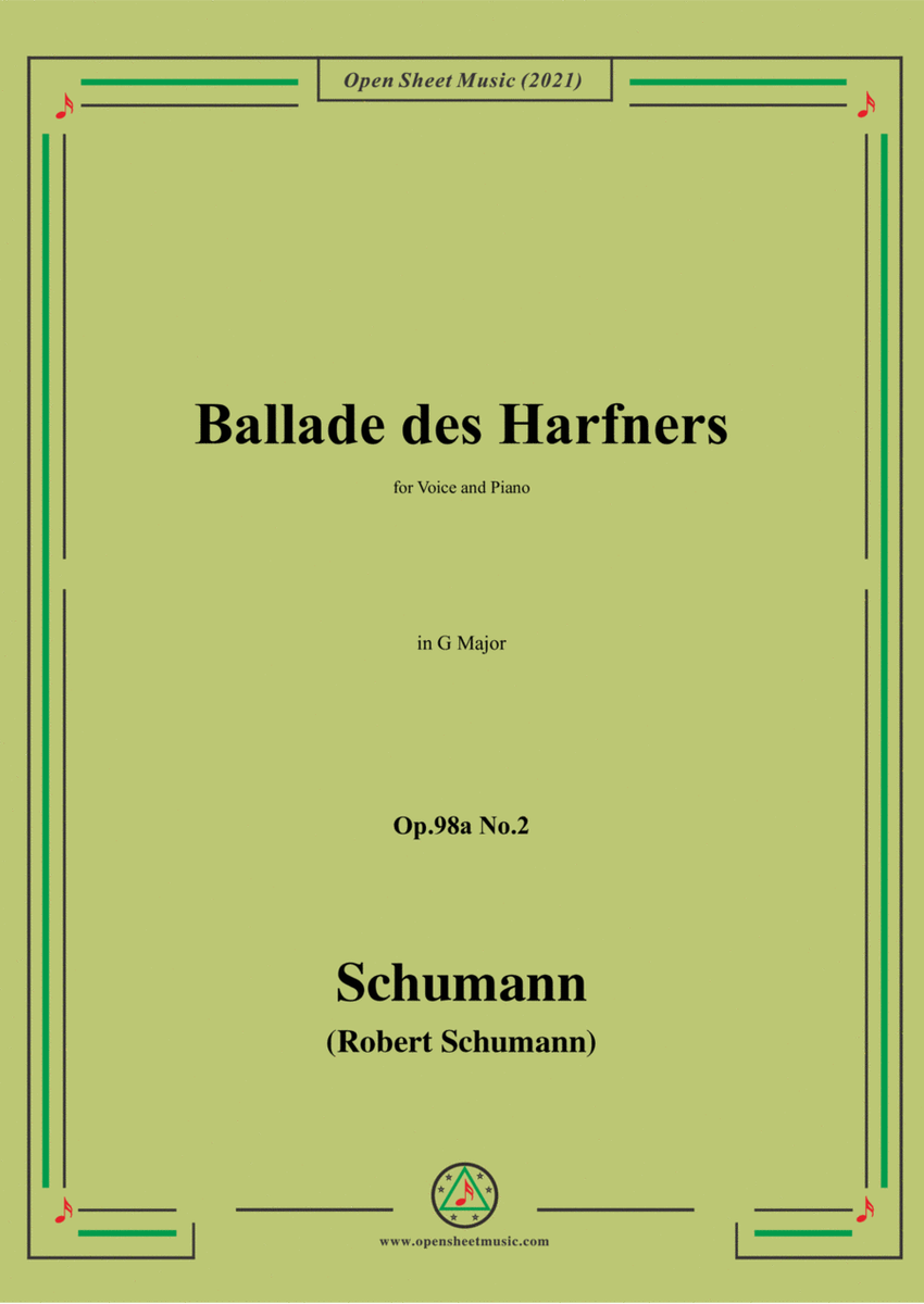 Schumann-Ballade des Harfners,Op.98a No.2,in G Major