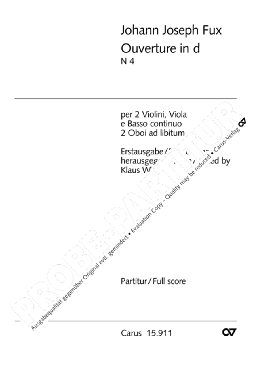 Ouverture in d Oboe scores gallery preview page 2
