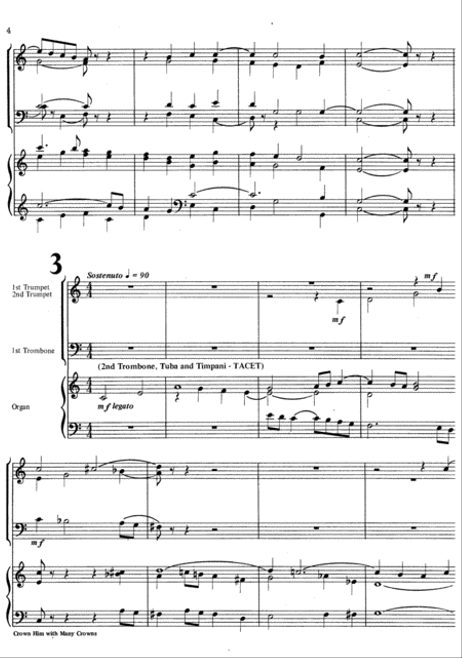 Crown Him with Many Crowns Tuba scores gallery preview page 4