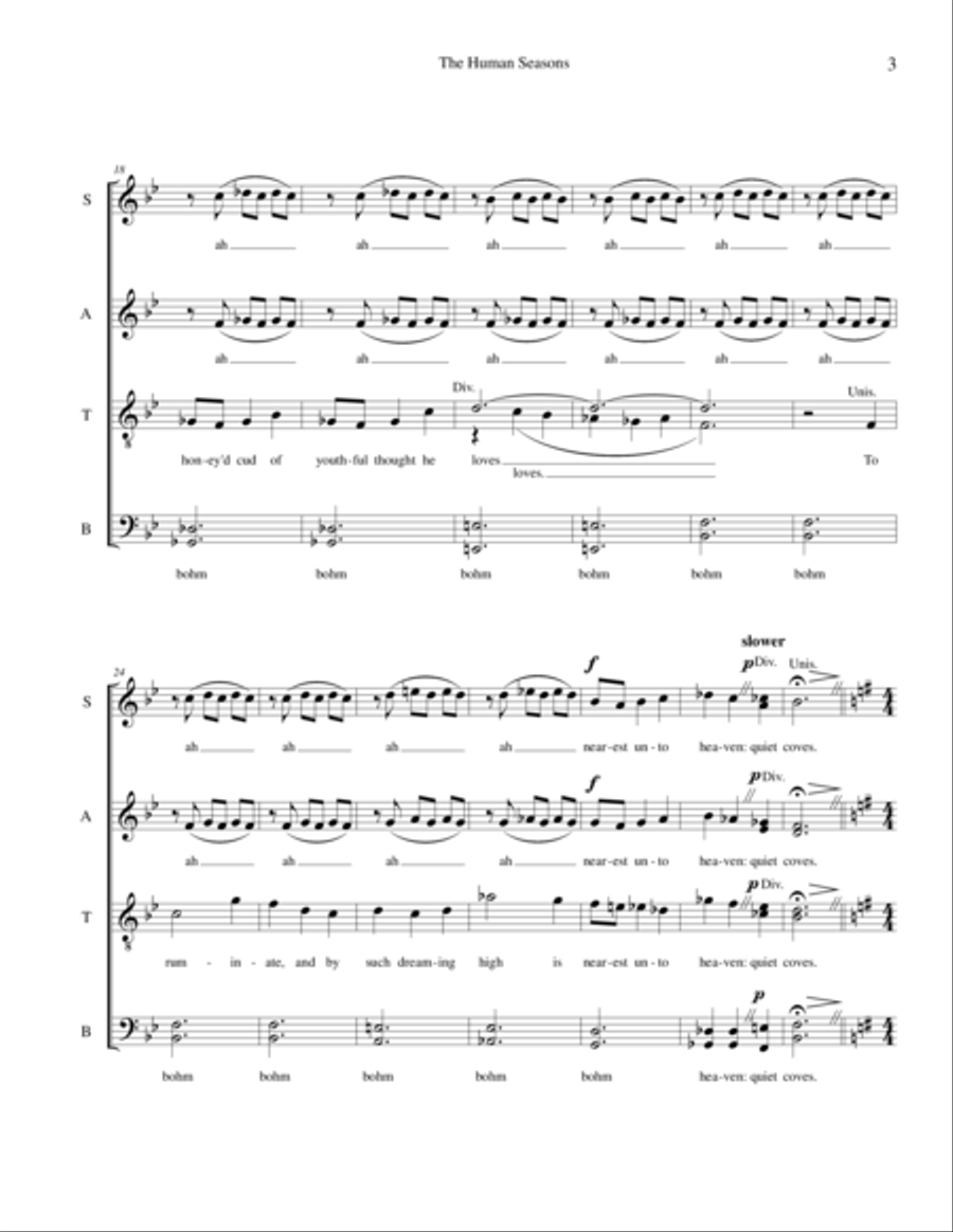 The Human Seasons - for SSAATTBB choir (text by John Keats) SSAATTBB scores gallery preview page 3