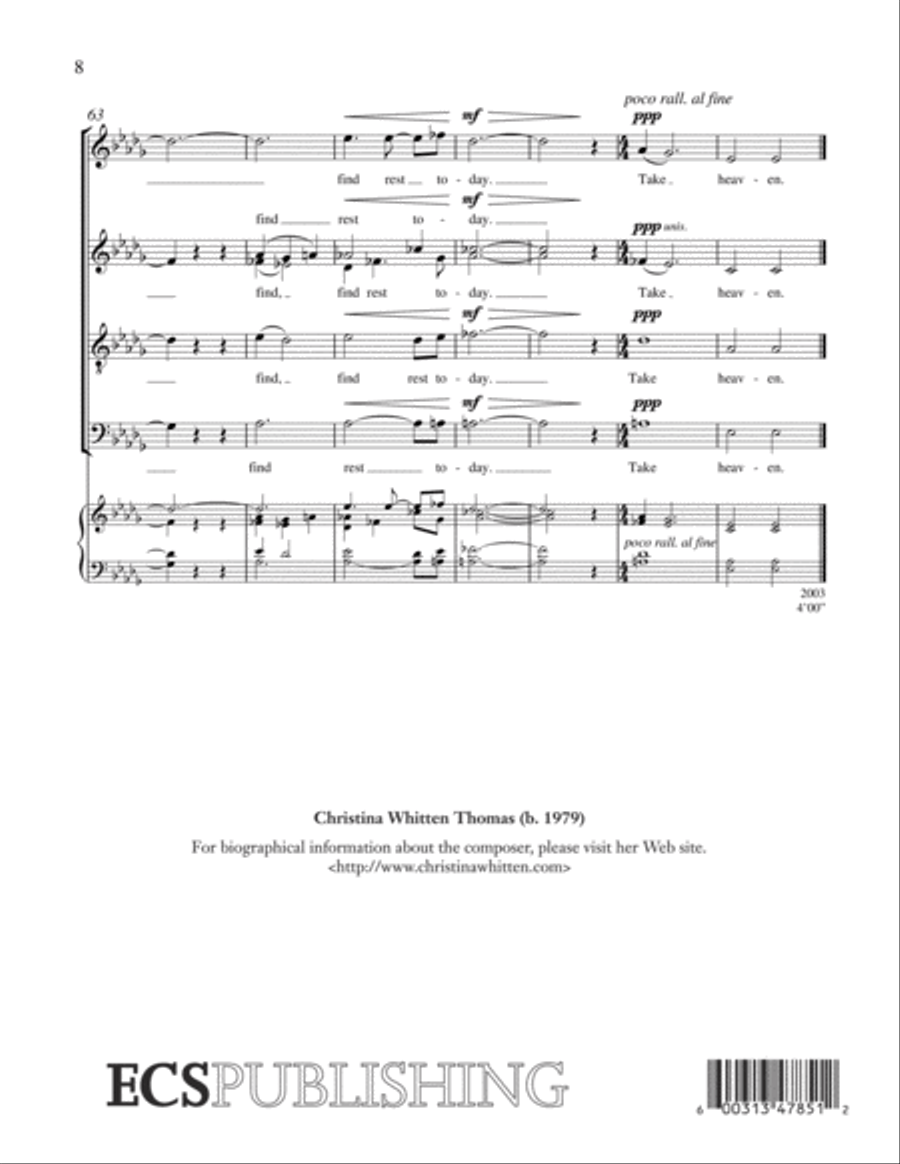 Take Peace Take Peace 4-Part scores gallery preview page 7