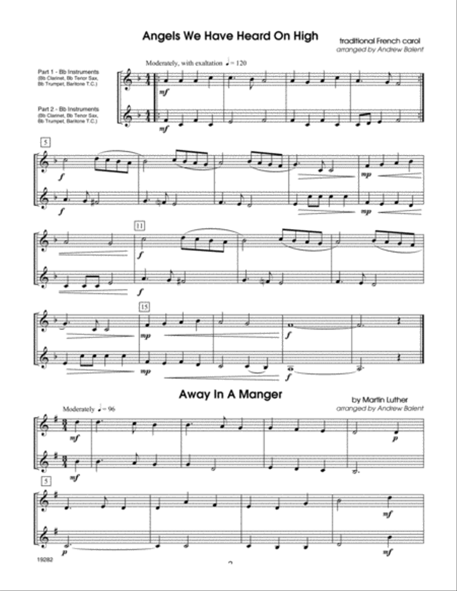 Christmas FlexDuets - Bb Instruments Flexible/Adaptable scores gallery preview page 2
