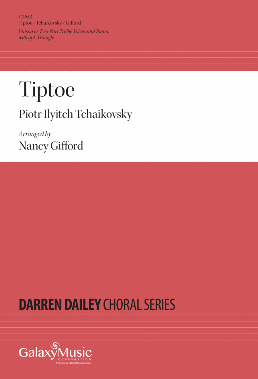 Tiptoe Unison Choir scores gallery preview page 1