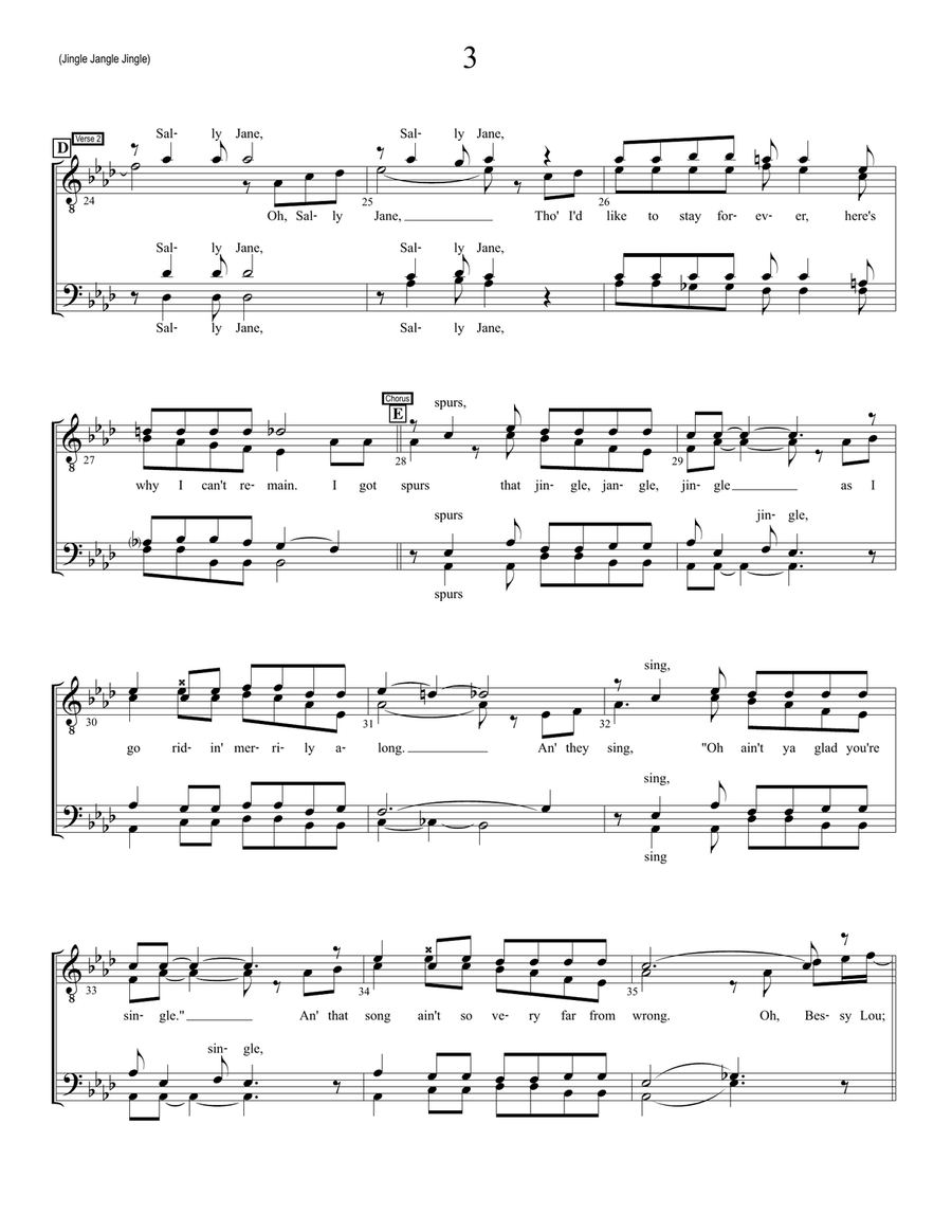 Jingle, Jangle, Jingle TTBB scores gallery preview page 3