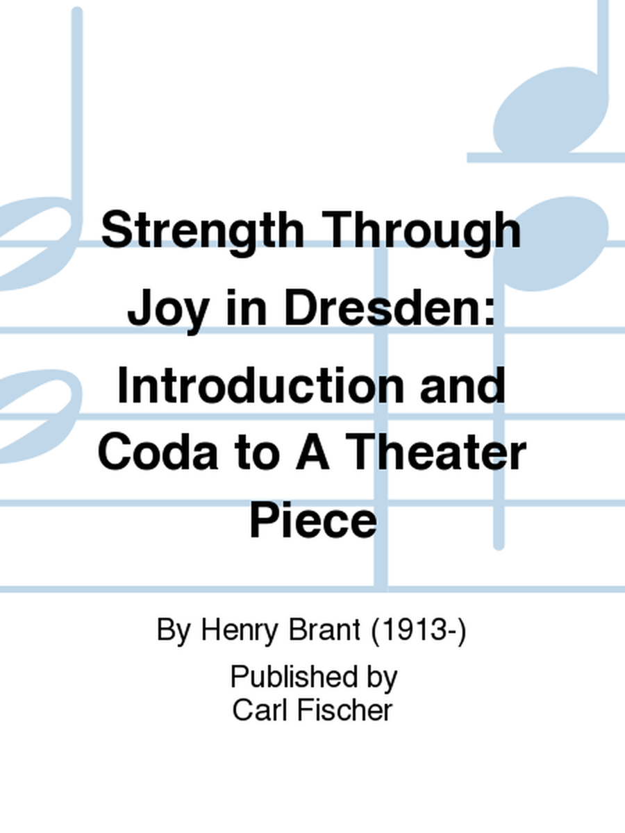 Introduction and Coda To A Theater Piece
