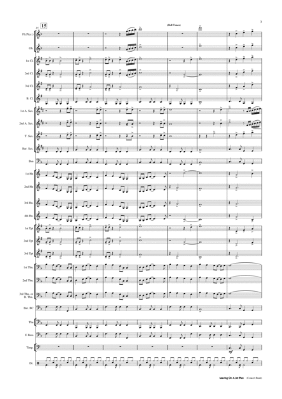 Leaving On A Jet Plane Concert Band scores gallery preview page 4