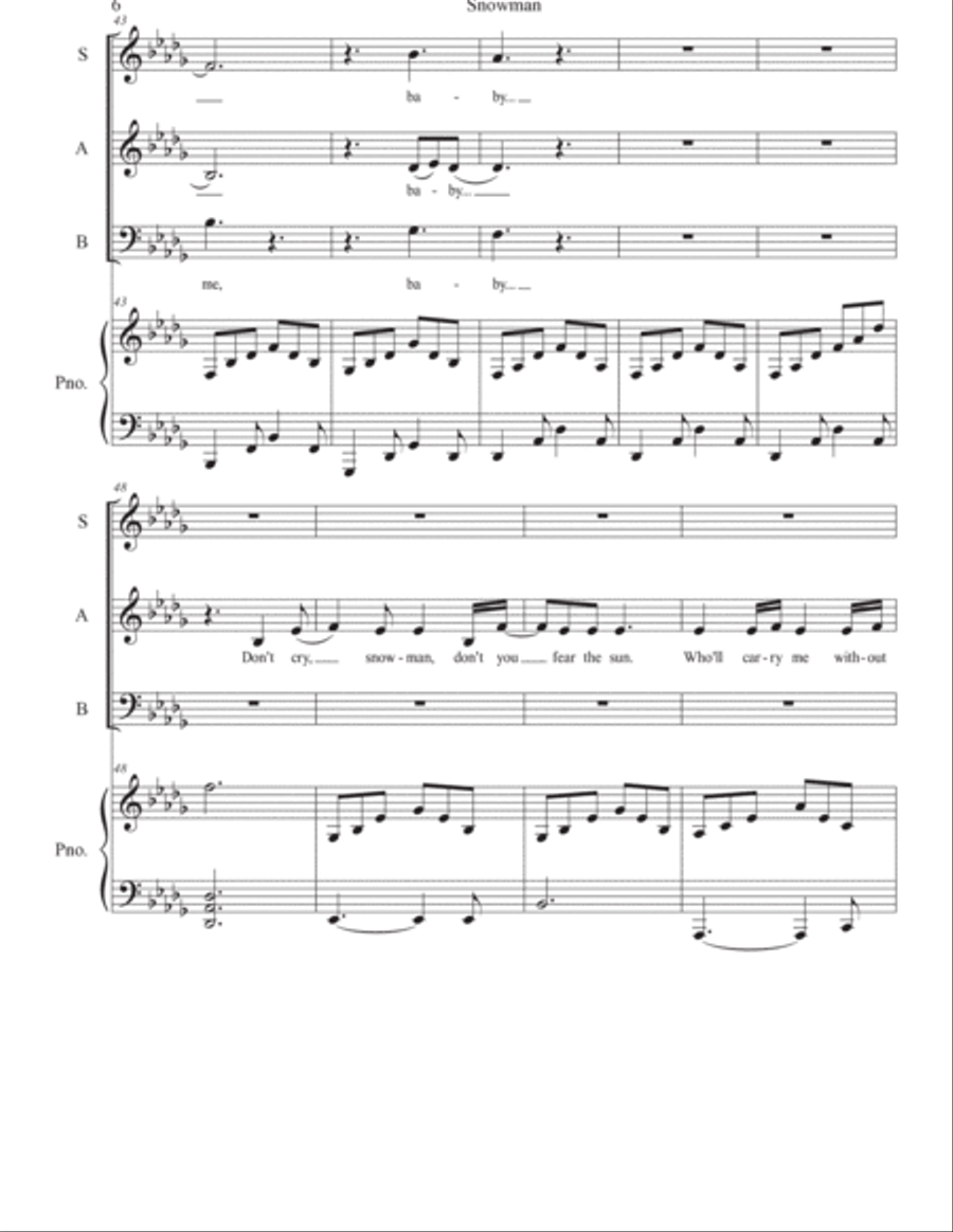 Snowman 3-Part scores gallery preview page 6