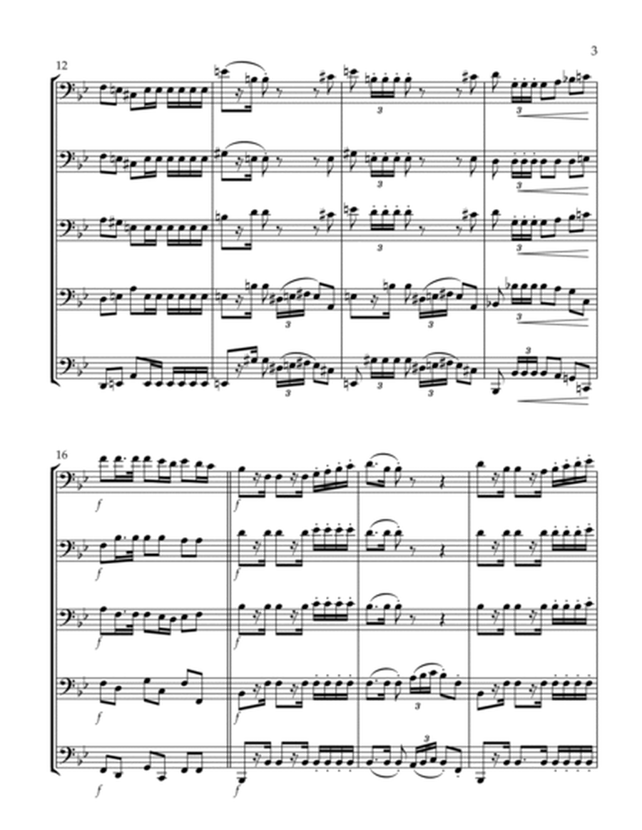 Polonaise (Op. 40 No. 1) for Trombone Quintet