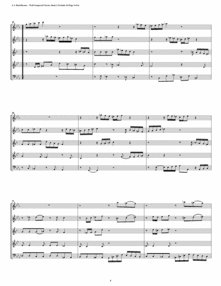 Prelude 18 from Well-Tempered Clavier, Book 2 (Woodwind Quintet) image number null