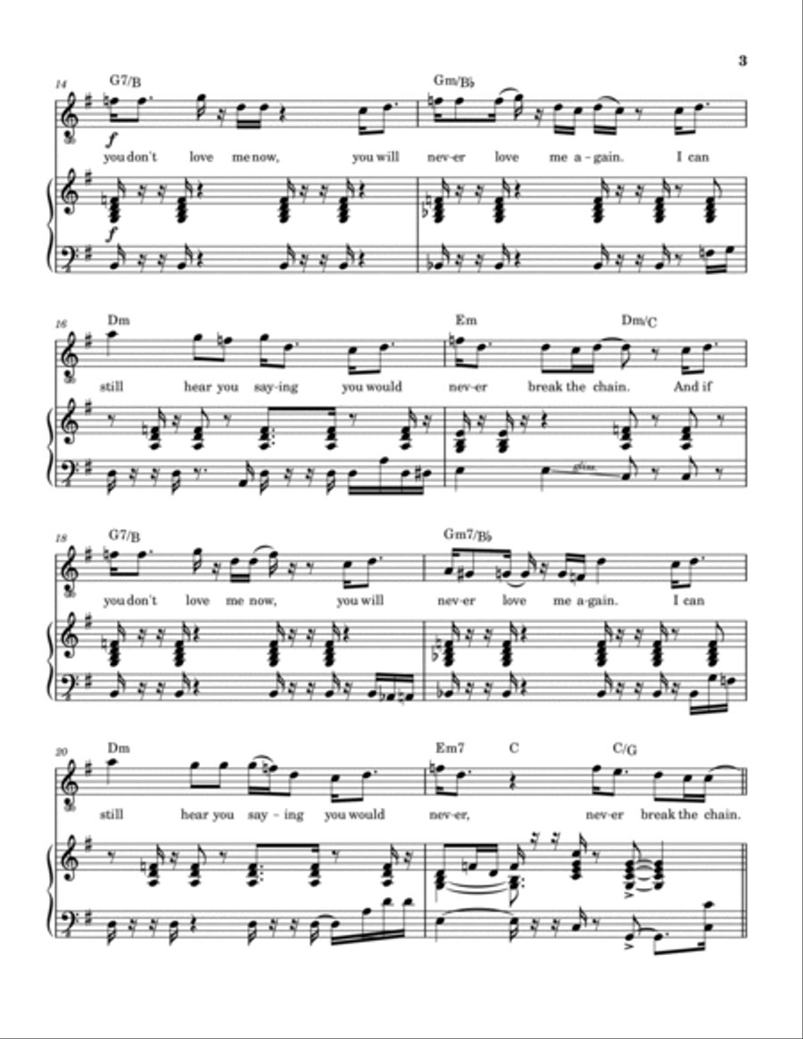 The Chain The Chain Piano, Vocal, Guitar scores gallery preview page 4