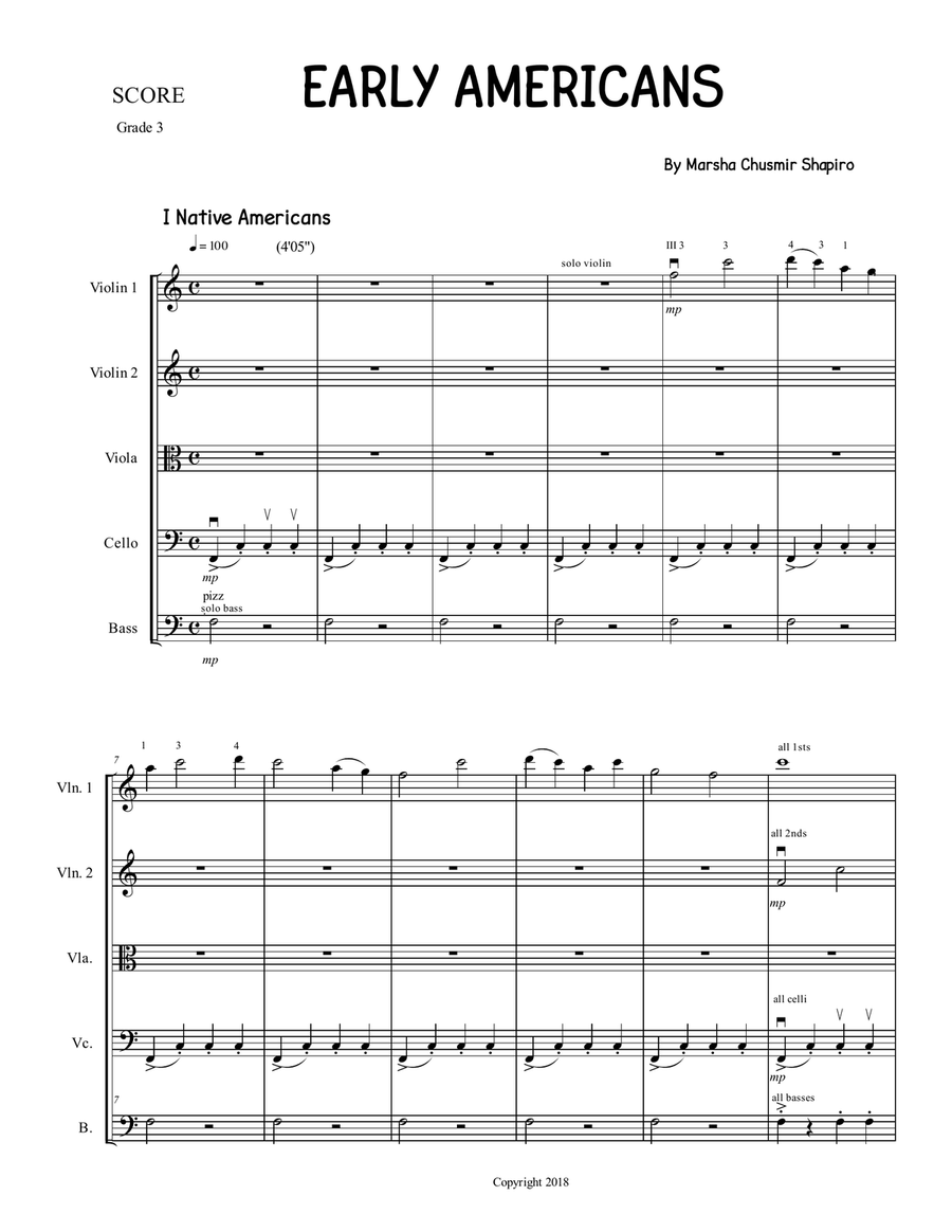 Early Americans String Orchestra scores gallery preview page 2