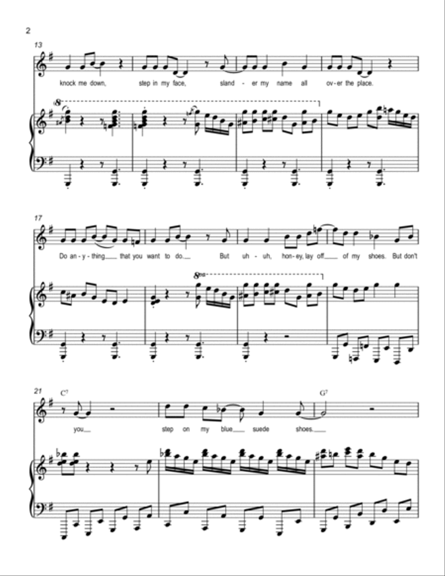 Blue Suede Shoes Blue Suede Shoes Voice scores gallery preview page 2