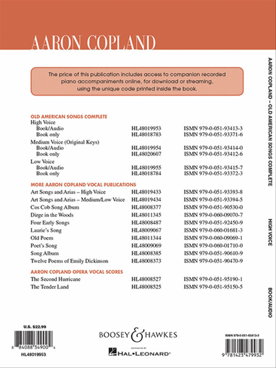 Aaron Copland – Old American Songs Complete (High Voice) High Voice scores gallery preview page 6
