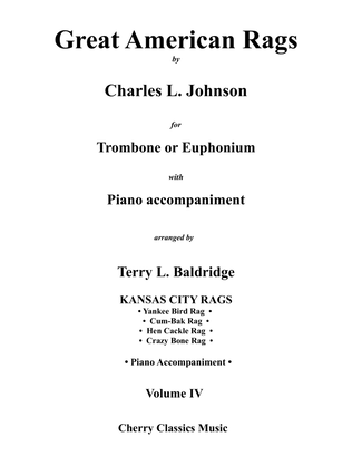 Book cover for Great American Rags for Trombone or Euphonium & Piano Volume IV