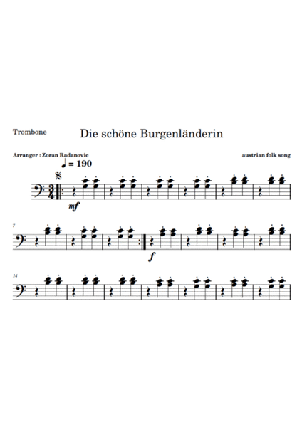 Die schöne Burgenländerin - for brass trio image number null