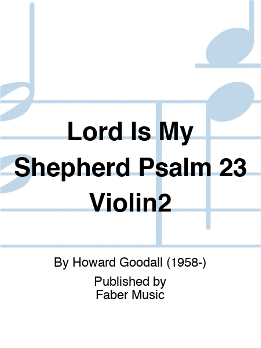 Lord Is My Shepherd Psalm 23 Violin2 Choir scores gallery preview page 1