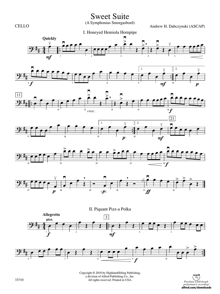 Sweet Suite: Cello