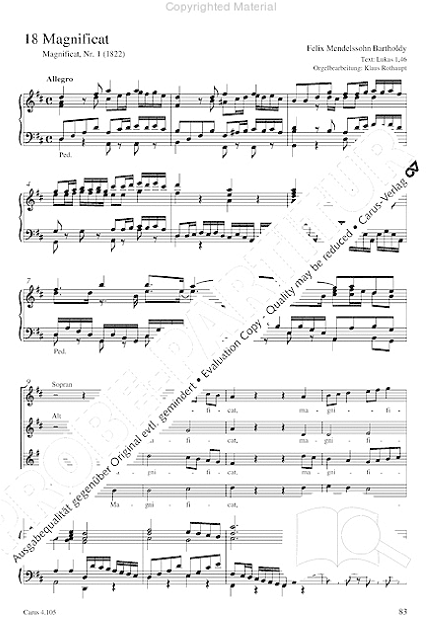Choral collection Mendelssohn - editionchor Choir scores gallery preview page 84