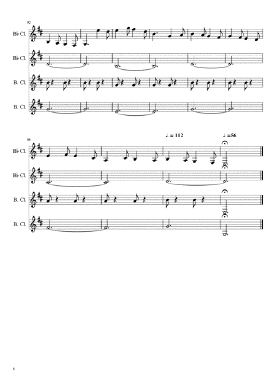 Irish Folk Song Woodwind Quartet scores gallery preview page 6