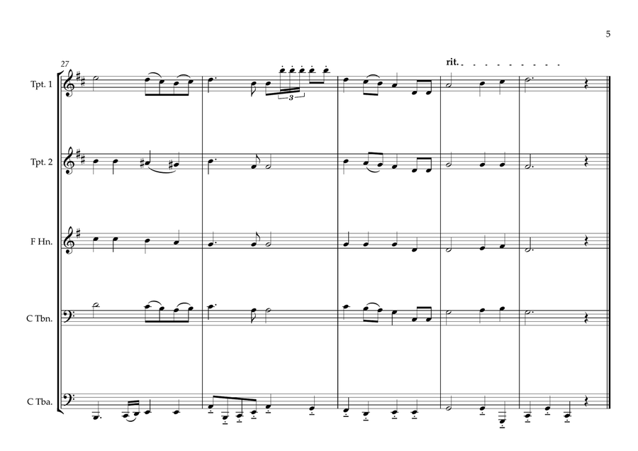 Russian Federation National Anthem for Brass Quintet (World National Anthem Series)