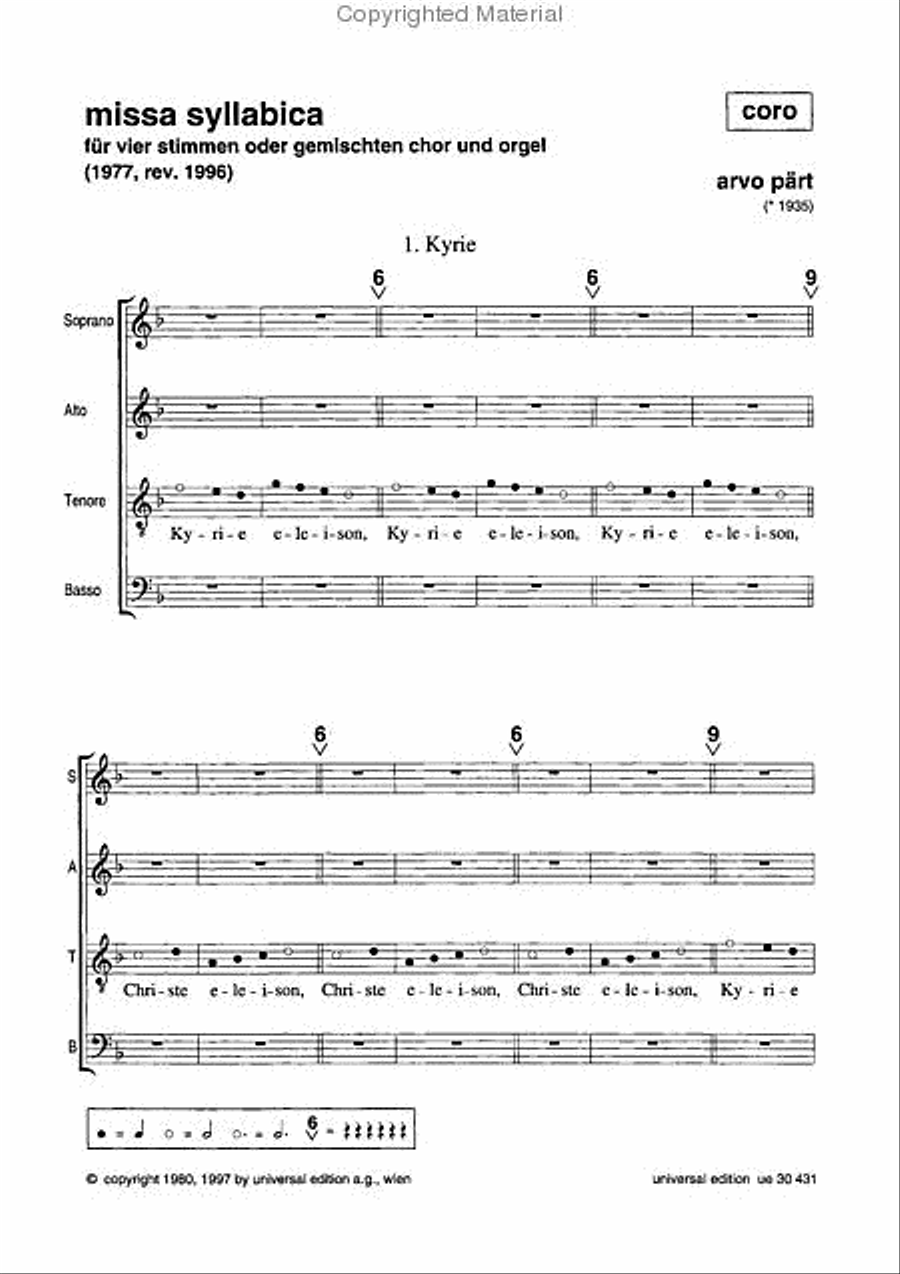Missa Syllabica Missa Syllabica 4-Part scores gallery preview page 2