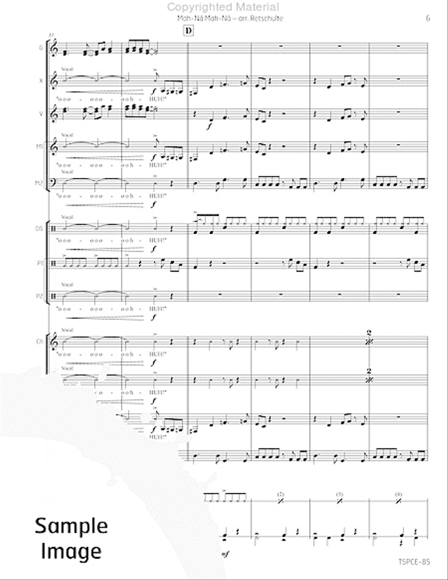 Mah-Na Mah-Na Percussion Ensemble scores gallery preview page 10