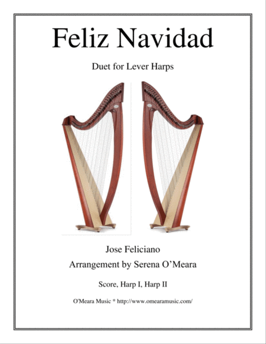 Feliz Navidad Celtic Harp scores gallery preview page 1