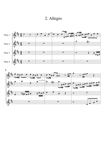Concerto for 4 flutes (originally 4 violins), TWV 40 201
