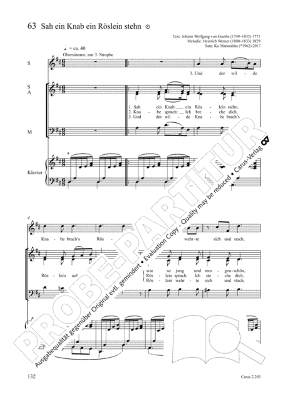 Loreley. Folk songs for choir (Loreley. Volkslieder fur Chor) Choir scores gallery preview page 135