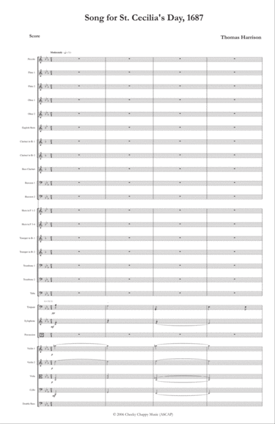 Song for St. Cecilia's Day, 1687 Full Orchestra scores gallery preview page 2