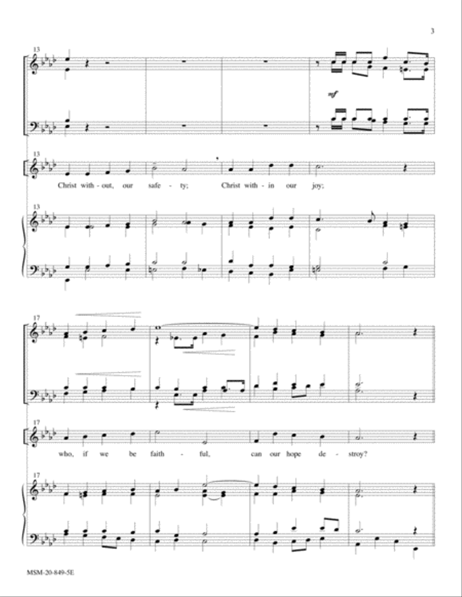 On Our Way Rejoicing (Hermas) 4-Part scores gallery preview page 3