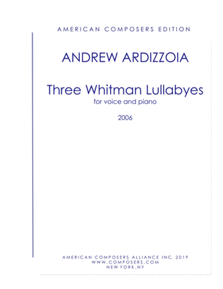 [Ardizzoia] Three Whitman Lullabyes