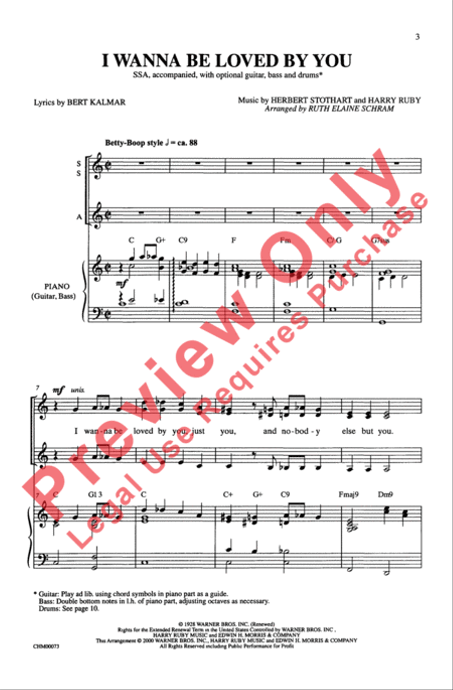 I Wanna Be Loved by You I Wanna Be Loved by You Women's Choir scores gallery preview page 2
