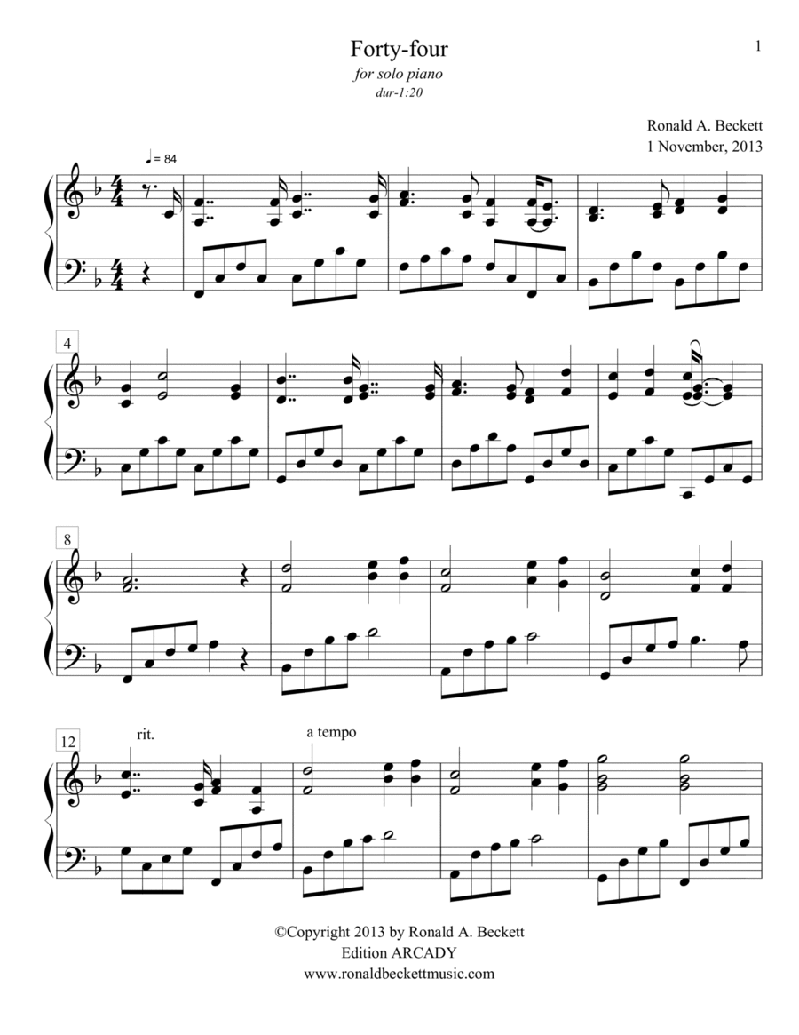 Forty-four Piano Method scores gallery preview page 1