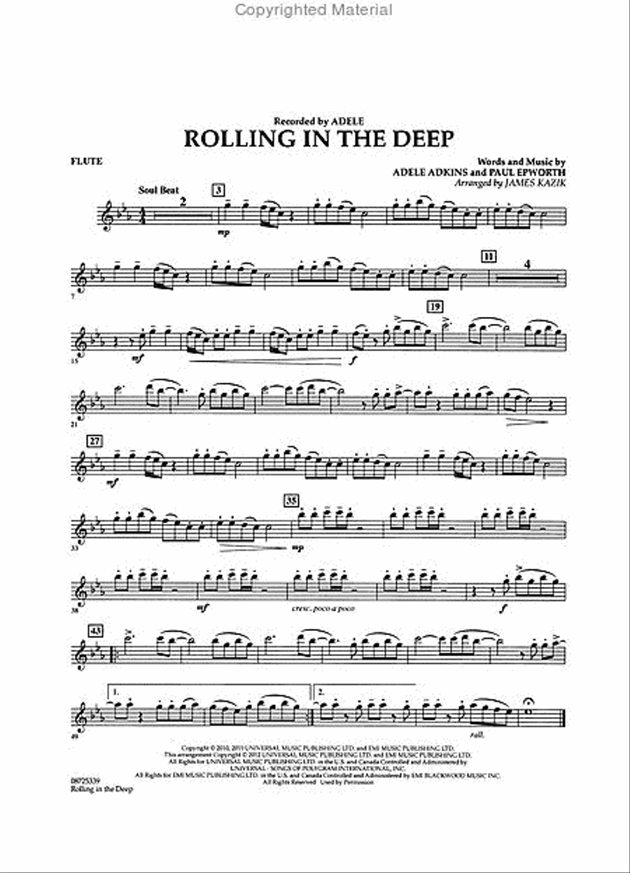 Rolling in the Deep Concert Band scores gallery preview page 5